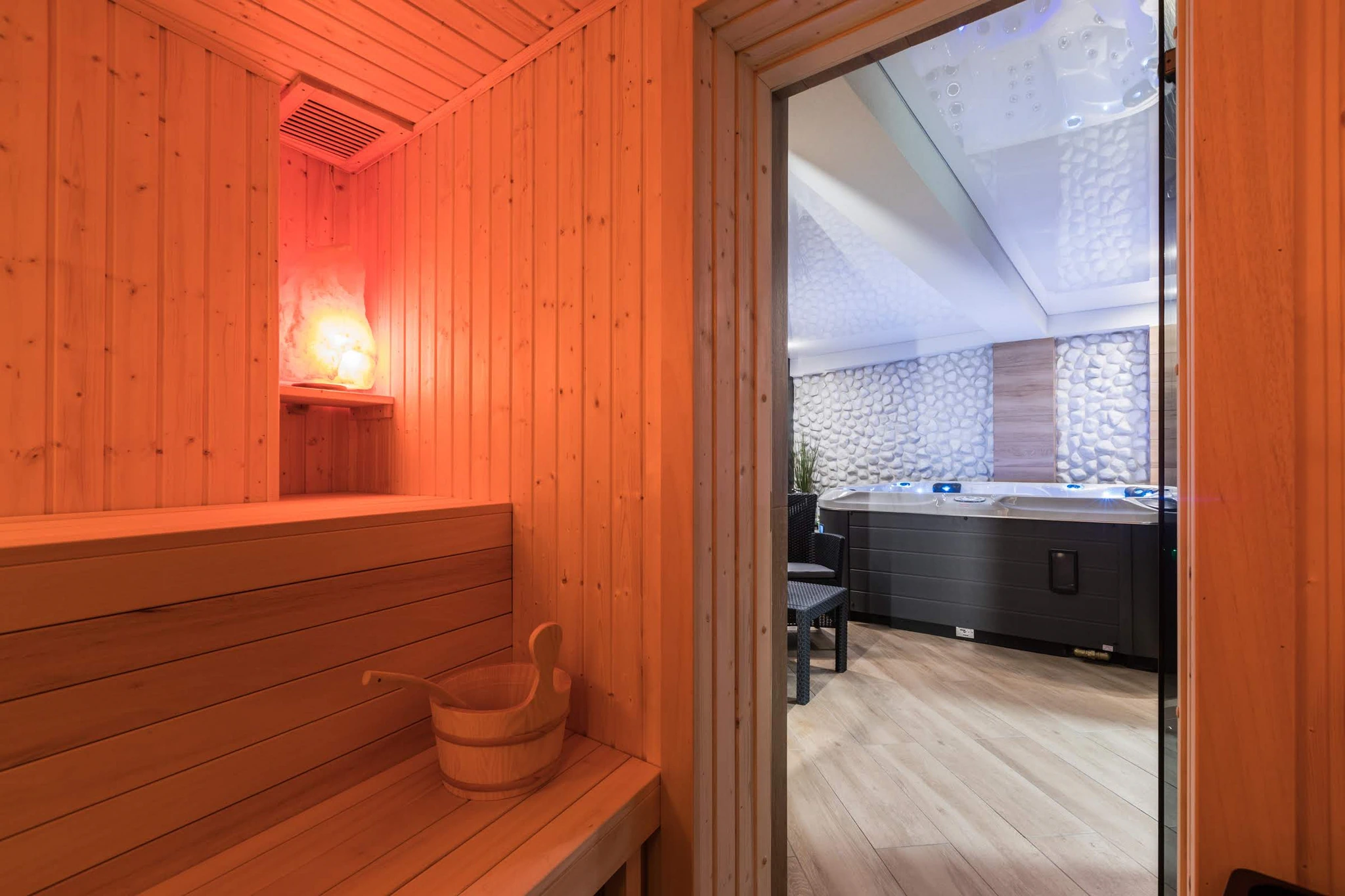 Sauna w strefie SPA Rezydencji Zakopiańskiej