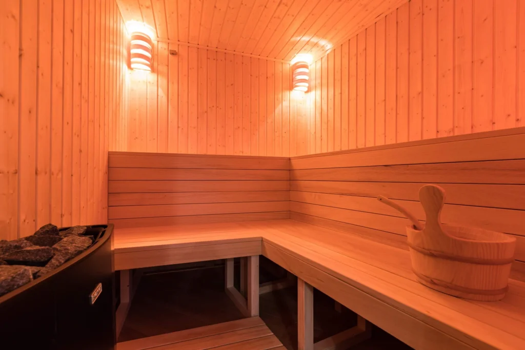 Drewniana sauna fińska w Rezydencji Zakopiańskiej